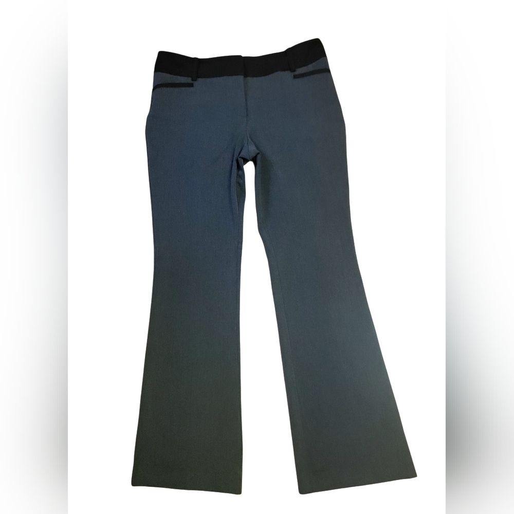 EUC New York & Co 7th Ave Women's Charcoal Grey Flared Office Pants Career, Sz 8